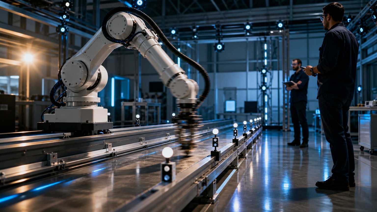Premium editorial robotics hero image for What Is Motion Control in Robotics?