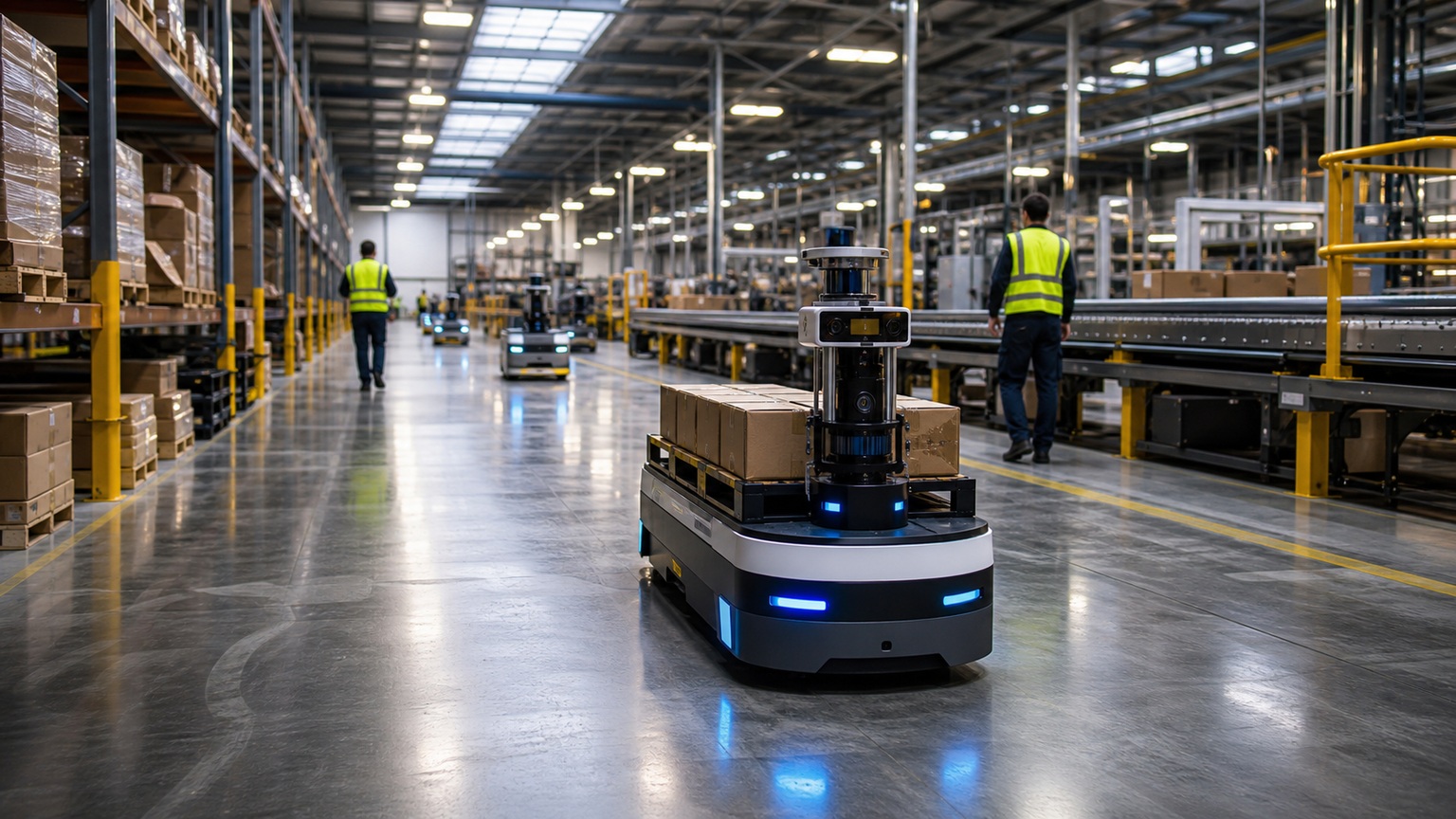Premium editorial robotics hero image for How Autonomous Robots Navigate Without Human Intervention