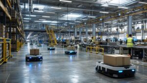 Premium editorial robotics hero image for How Connected Robots Are Transforming Modern Industries