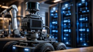 Premium editorial robotics hero image for Edge Robotics vs Cloud Robotics: Key Differences Explained