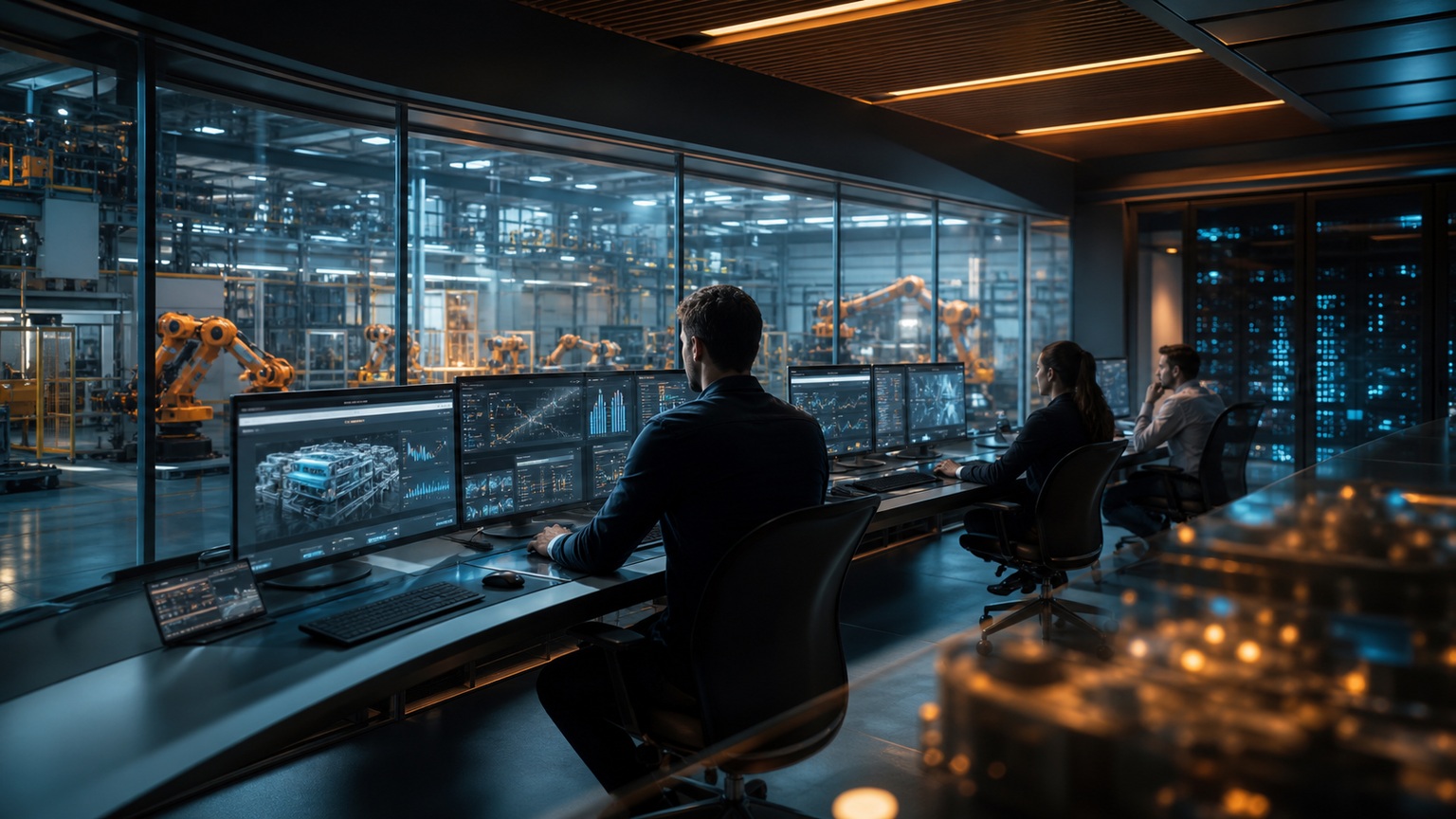 Premium editorial robotics hero image for How Cloud Robotics Is Transforming Modern Automation